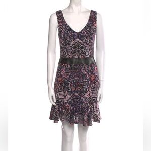 Nicole Miller Printed Mini Dress w/ Tags Size: XS I US2